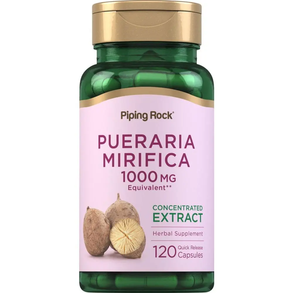 Piping Rock Pueraria Mirifica Capsules 1000mg | 120 Count | Concentrated Extract | Herbal Supplement | Gluten Free, Non-GMO