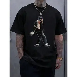 1pcsClassic Michael Jacksons King Of Pops-Shirt,Men Fashion Rock-Shirt,Punk Pullover-Shirt,Value Hot%25 Cotton-Shirt,Suitable Fans,& Holiday Men And Women Graphic Tee, Music180g-Men's Plus Size Short Sleeve-Shirt Graphic Summer Tops Casual Loose Tee CBNT