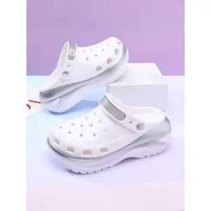 Sporty Unisex's Solid Color Hollow Out Design Clogs, Sport Breathable Comfortable Non-slip Clogs, Fashionable Shoes for Outdoor Sports