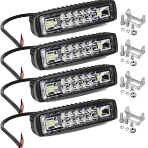 6 Inch Led Pods Light Bar Slim 12V/24V Driving Fog Light Waterproof Combo Flood Spot Lights for Trucks Off Road ATV UTV Golf Cart Trailer