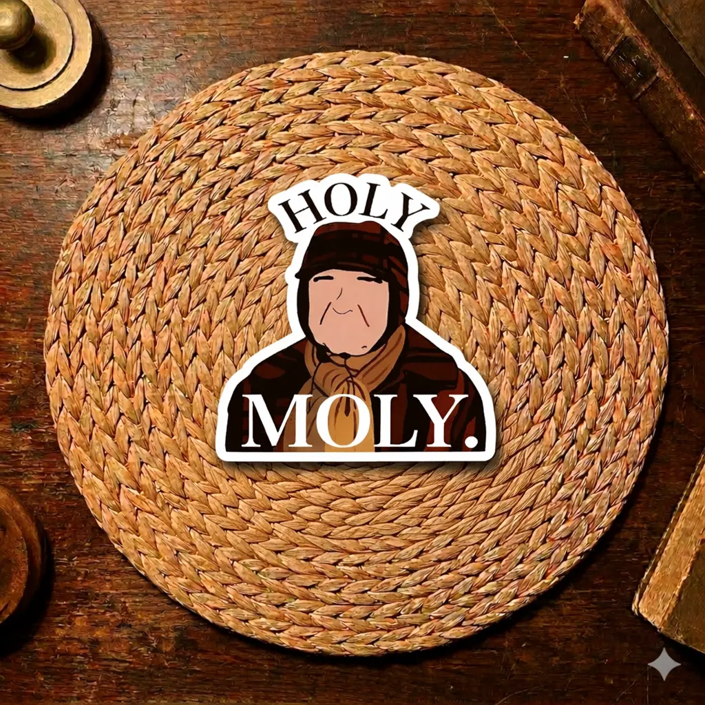 Grumpy Old Men Inspired Sticker Holy Moly, Funny Retro Movie Sticker