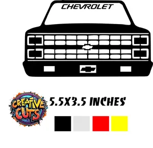 80's squarebody silhouette stickers vinyl decals