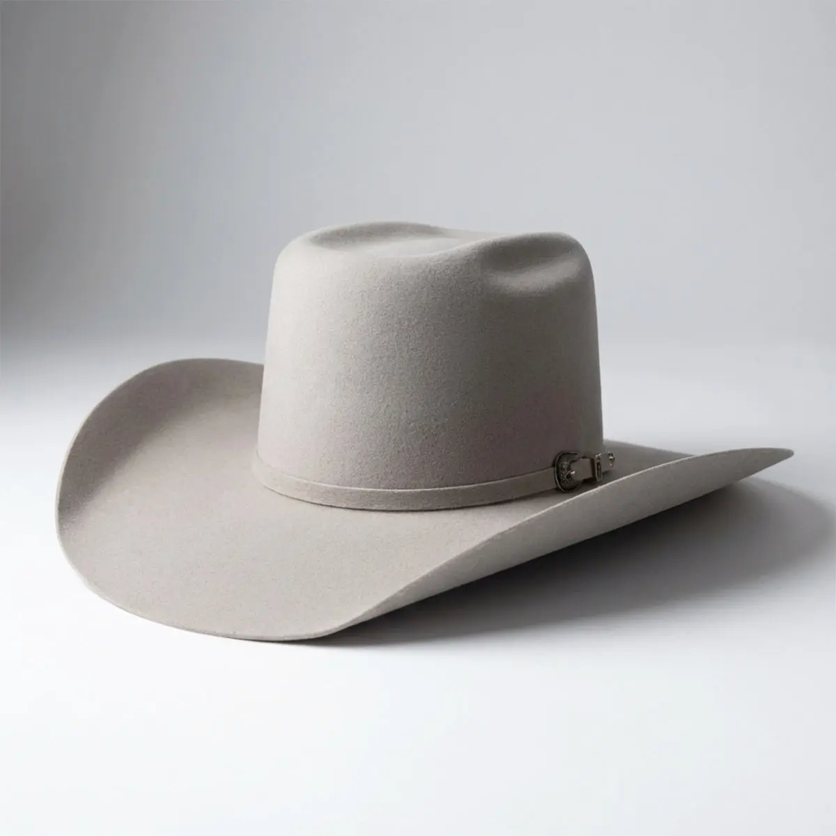 Cuernos Chuecos Mist Grey Brick Crown Cowboy Hat