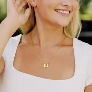 Angel Number Necklace for Women Dainty Gold Plated Number Necklace Numerology Jewelry Gifts for Women