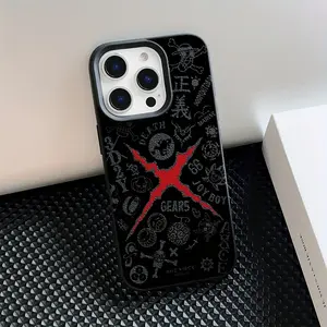 [1  Anime Phone Case] Shockproof Soft Anime Black Design One  Phone Case for iPhone 17 Air 16 15 14 13 12 11 Pro Max Plus