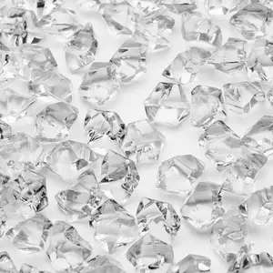 PMLAND Acrylic Ice Rocks Crystals Gems 550 Pcs 3 lbs Bulk Bag for Vase Filler Table Scatter Party Wedding Decoration Display