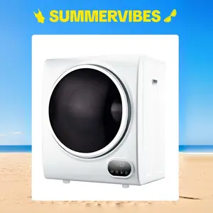 【Summervibes】Ubesgoo Compact Laundry Dryer 9lbs Capacity, 2.6 Cu.ft Portable Clothes Dryer, Front Load Dryer W/LED Control Screen, Stainless Steel Drum For Apartment Home Dorm 110V 1400W