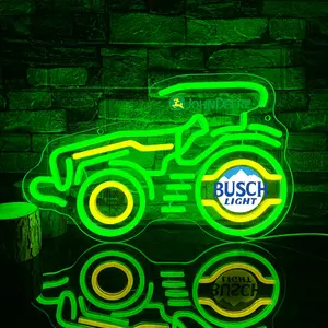 Vintage Tractor Neon Sign - Decorative Neon Light, LED Decoration Lamp, Decorative Lamps, USB Powered, Dimmable, Wall-Mounted, Personalized Cute Green Vehicle LED Light for Home Man Cave Garage Bar Bedroom Birthday Gift for Boys Men Neon Lights