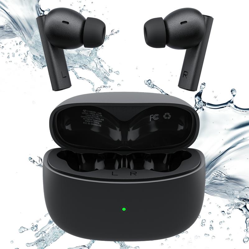 TREBLAB X8 Earbud with Wireless Audio, Bluetooth, Noise Cancelling, and Charging Features