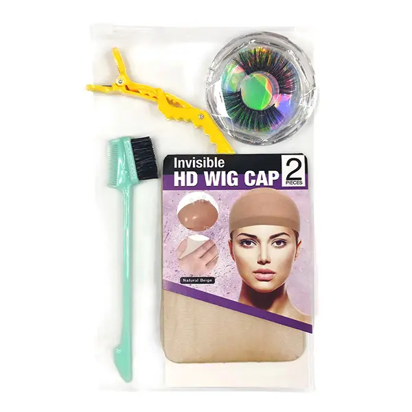 Uwigs Wig Install Gift Package: HD Wig Cap+3D Eyelashes+Babyhair Brush+ Hair Clips For Lace Wig Install