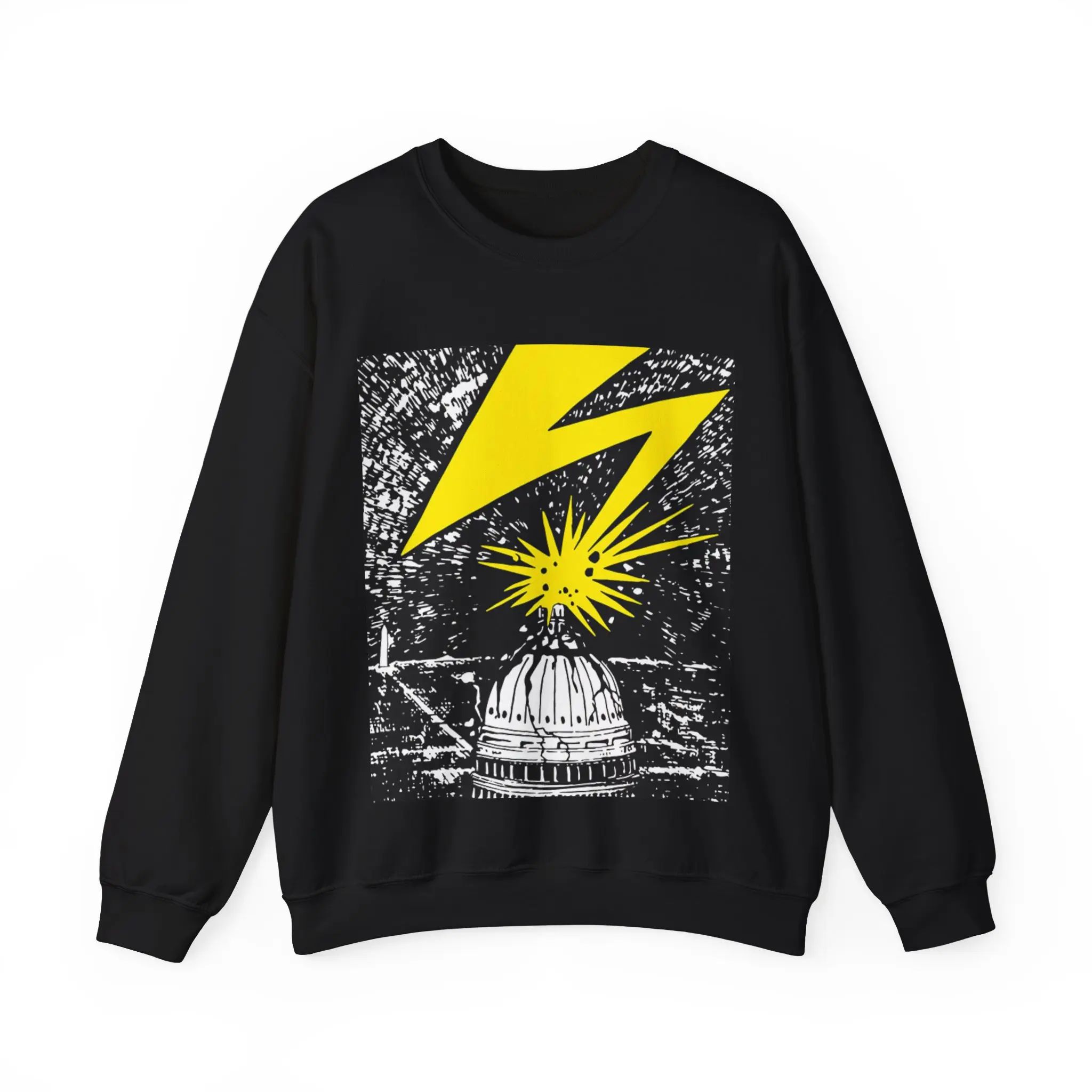 DCs Demise, The Yellow Tape, Banned in DC, Unisex Crewneck Sweatshirt