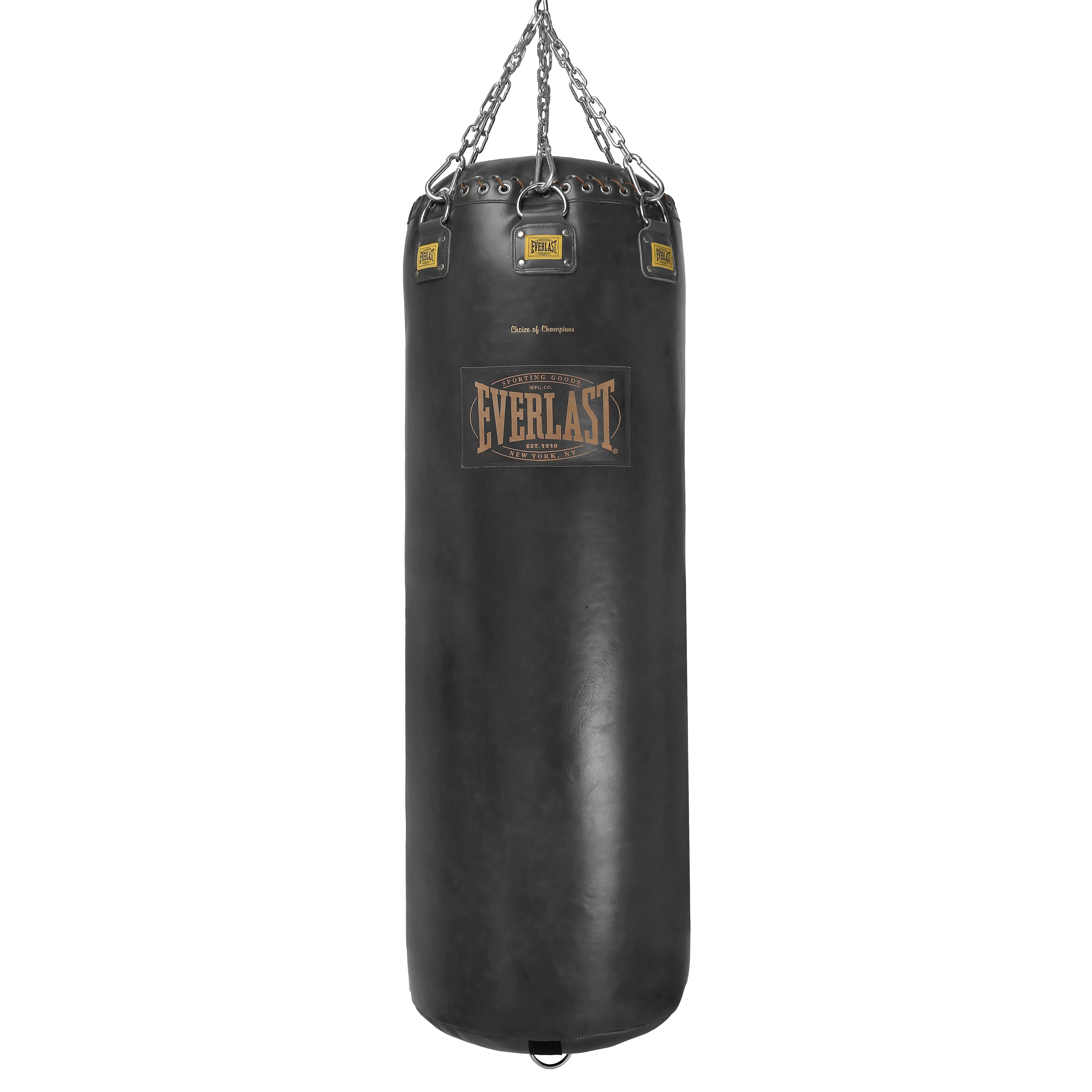 1910 Pro 100lb Leather Heavy Punching Bag, 100Lbs Weight, Full Grain, Boxing, Handmade Craft, Performance