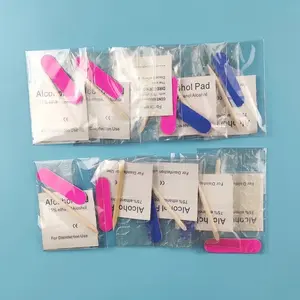 Disposable Manicure Kit Individually Packed 4-Piece Mini Press on Nail Art Tool Prep Kit Includes Mini Nail File, Cuticle Stick, Prep Pad, 5/10/20 Sets for Salon Business Home Travel Use