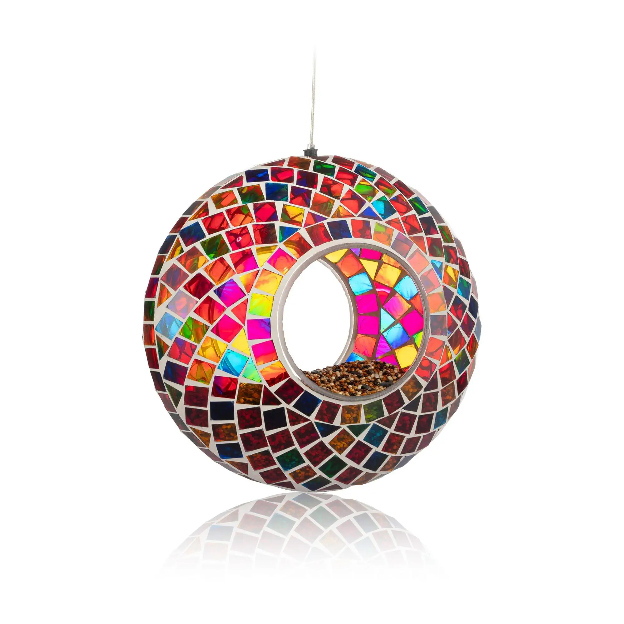 Backyard Expressions Hanging Glass Bird FeederMosaic