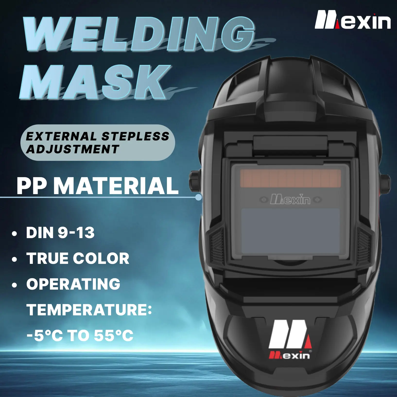 Mexin U4000（10+5） Head mounted Automatic Dimming Welding Cap Welding Mask Welder's Argon Arc Special Welding Protective Cover