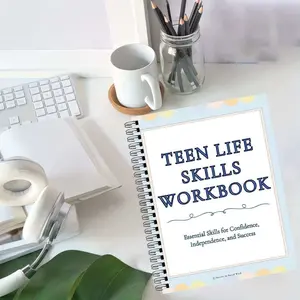 Teenagers' Life Skills Practice Book, Self Improvement Journal, Build Confidence Independence Success Core Abilities, Essential Skill Development Guide