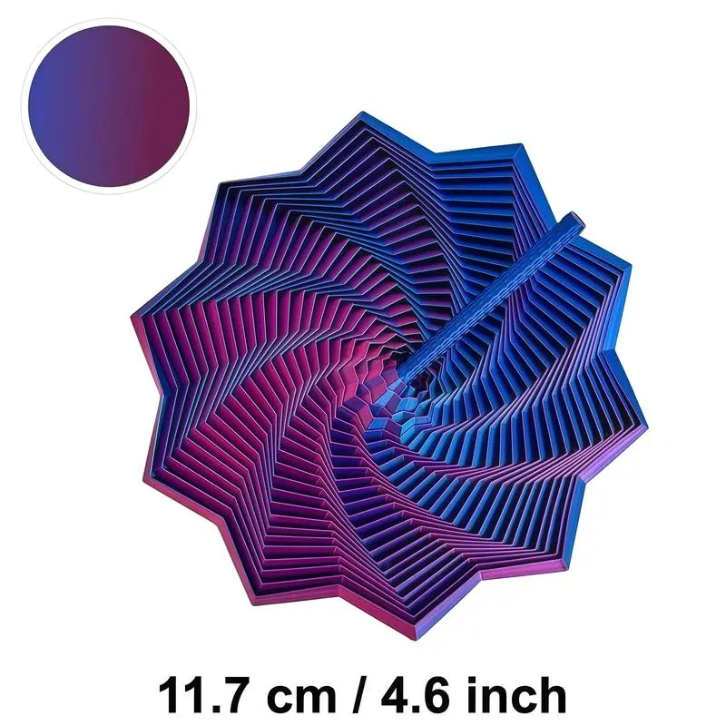3D Printed Expanded Sensory Fidget Star, Fractal Fidget Hexagon with Handles, 2025 New Star Shaped Fidget Toys for Office Desktop Decompression Toys Stress Relief Whirling Spiral summerwins
