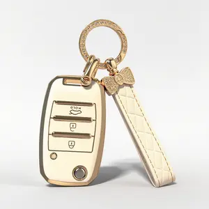 Premium TPU Car Key Fob Cover Case for KIA RIO 3, Ceed, Cerato, Sorento, Sportage, Soul, Picanto, Optima, Forte, Stinger - Durable Flip Shell Accessory