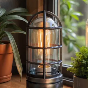 Industrial Cage Lamp - Perfect for Any Home Decor