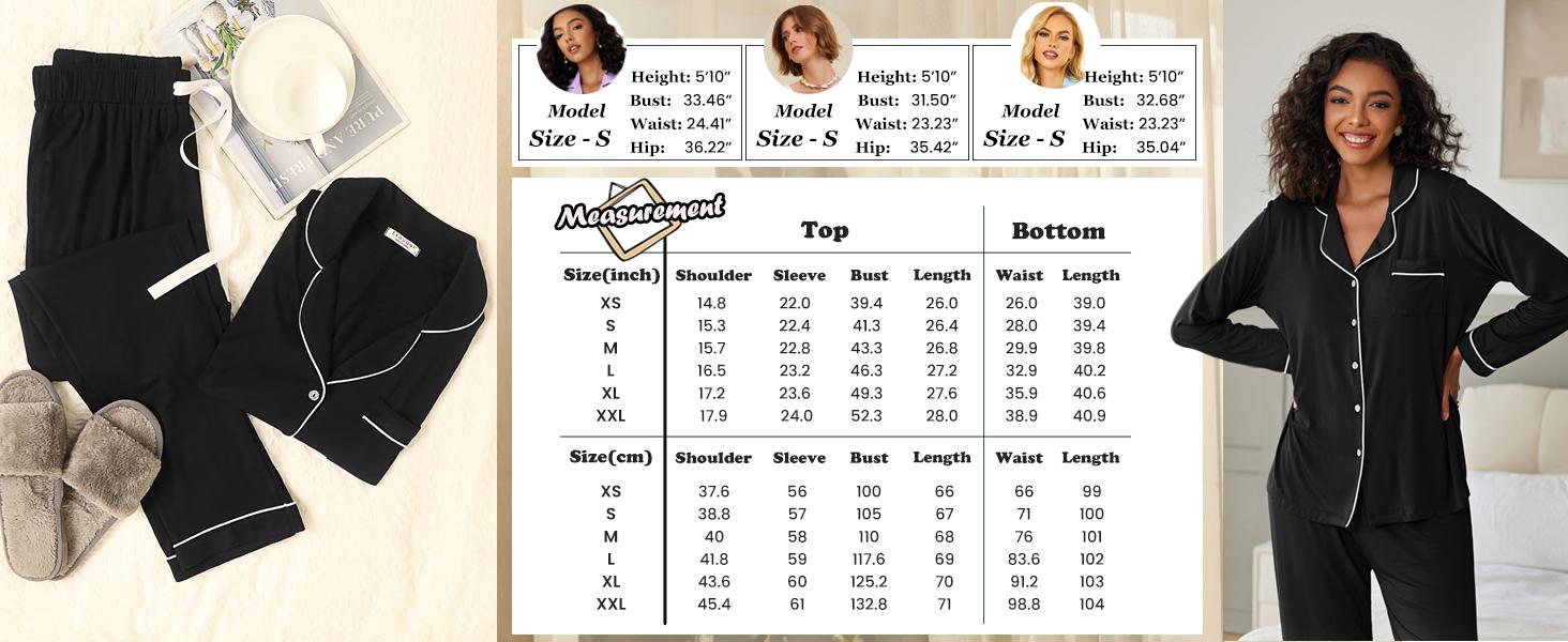 EKOUAER Women'S Long Sleeved  Soft Casual Set S-Xxl, Cute, Elastic, Comfortable Clothes