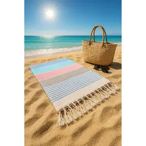 Cerberus Trade Turkish Towels – Set of 6 – 100% Cotton, Lightweight, Quick Dry, Made in Turkey (39x70 inches) – Multipurpose Peshtemal for Bath, Beach, Pool, Gym, and Spa