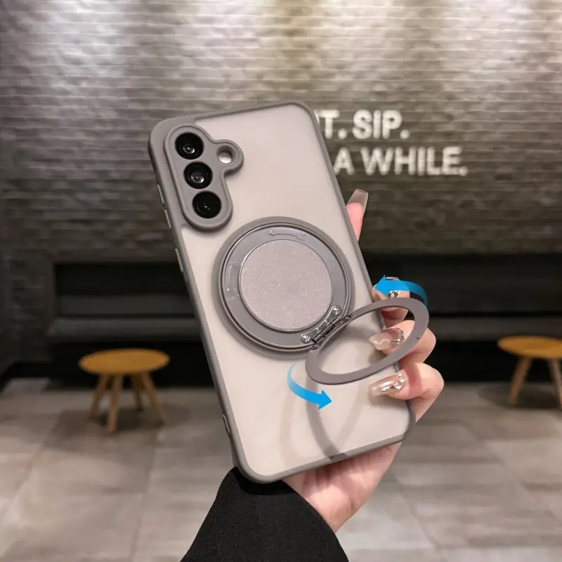 Phone Case - Set of 3 Items Including 1 Phone Cover And 2 Screen Protectors. This Premium 360° Phone Case Features a Rotating Stand And Camera Shield, Designed for Samsung Models A17, A16, A15, A14, A26, A36, A56, A55, A54, S25 FE, And S25 Ultra