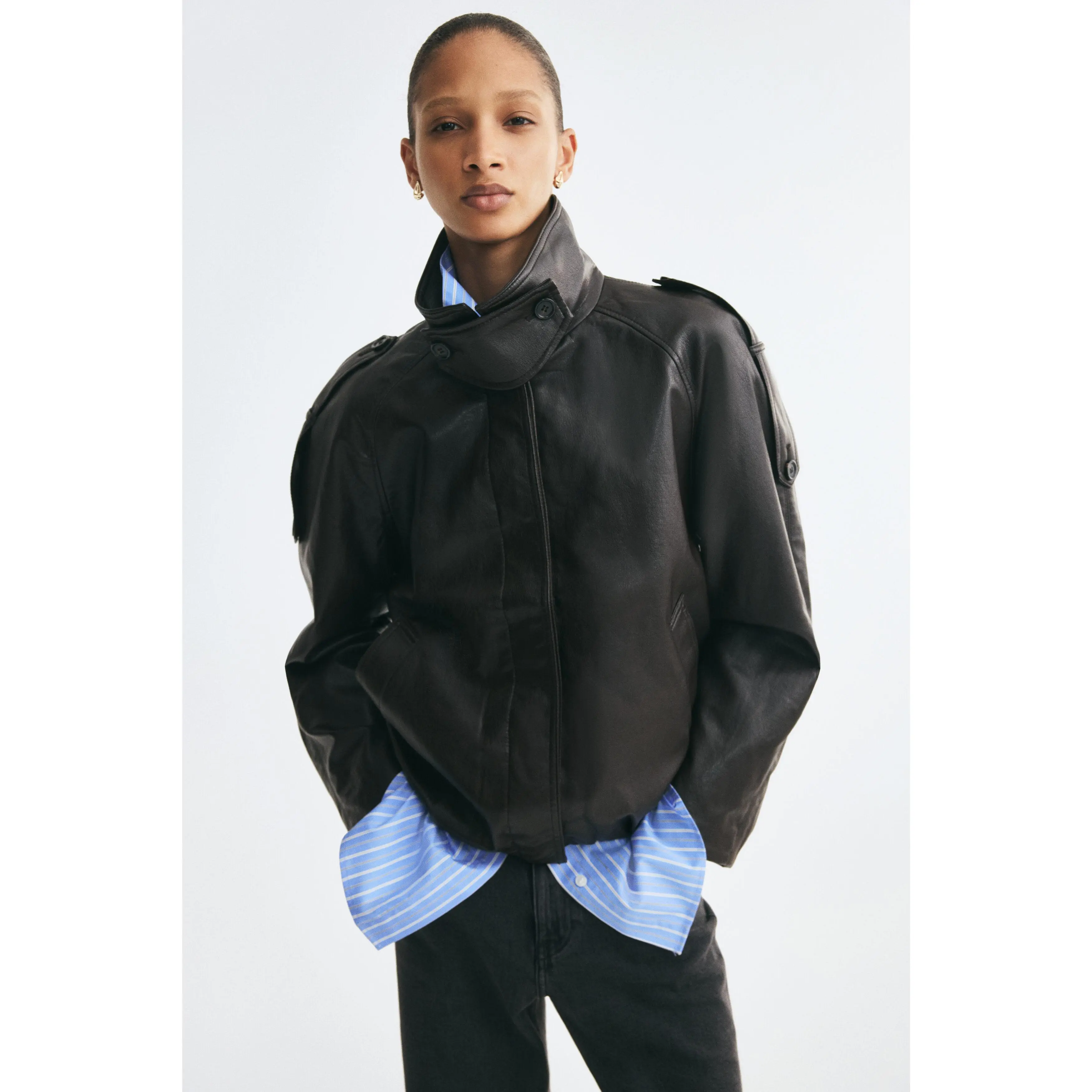 H&M Oversized coated jacket H&M Oversized coated jacket