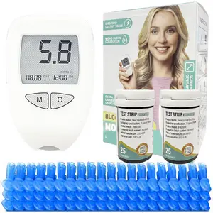 Digital Blood Sugar Monitoring Device for Home Use with Large Easy-Read Display, Fast Results, Simple One-Touch Operation for Daily Tracking
