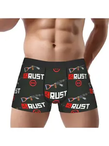 1pcs Rust Game Merch Print Underpants Breathbale Panties Male Underwear Comfortable Shorts Boxer Briefs