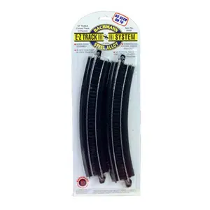 212 MAIN Ho 18 in. Curved Track - E-Z System, Easy Setup, Snap-Together, Steel Alloy, 4-Card Quick 4-Pack (Farm Animal & Poultry Supply Toy)