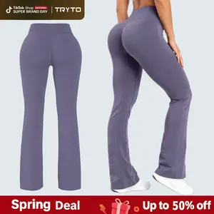 TRYTO Vision Flares Butt Leggings Gymwear Workout Gym Women Butt Lifting Pants Sportswear Sports Slim Fit Tummy Control Yoga