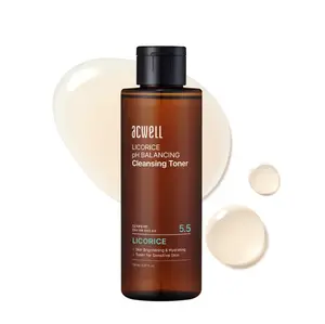 ACWELL Licorice pH 5.5 Balancing Cleansing Toner - Alcohol-Free Korean Face Toner and Astringent, Hydrating Clarifying Formula for Dull and Combination Skin, 5.07 fl oz