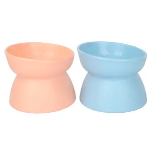 Yingte Raised Cat Food Bowl - 5 Oz Elevated & Tilted Anti-Vomiting Bowl - Protects Pet Spine, Ideal for Cats & Small Dogs - Durable, Dishwasher Safe Raised Cat cat bowl