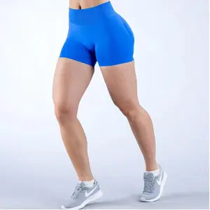 Women Low Waist Yoga Shorts Sexy Running Fitness Pants Fashionable Solid  Seamless Yoga Leggings Gym Shorts Workout Bike