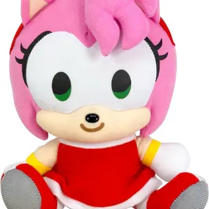 Great Eastern Entertainment Sonic The Hedgehog Sd Amy Sitting Plush 7" H - Character Design with Pink Hair and Red Outfit