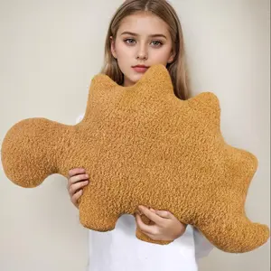 Dino Nugget Pillow, Super Soft Fluffy Dinosaur Chicken Nuggets Pillow for Birthday Gifts, Dinosaur Theme Party Decorations, Dinosaur Stuffed Animal