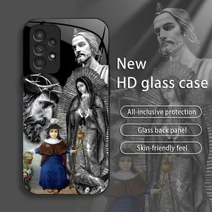 Suitable for [Galaxy A52 5g] Jesus New stylish high quality glass protective case affordable anti-drop anti-fingerprint-888