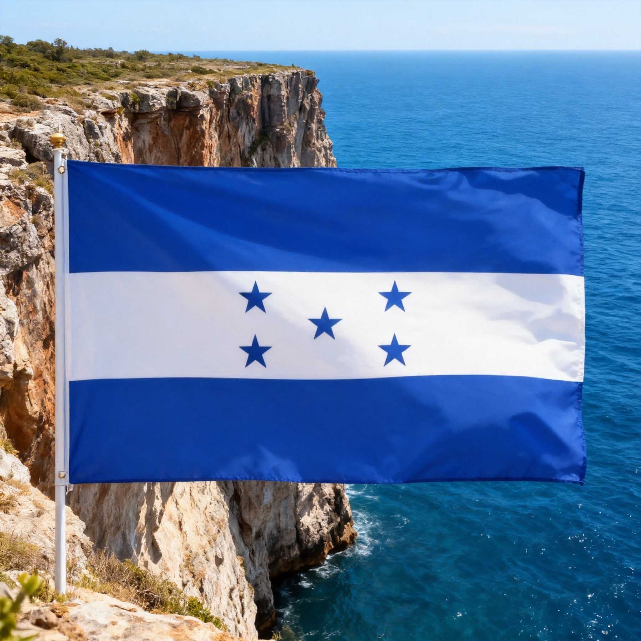 Honduras Flag 3x5 Foot with Brass Grommets - Perfect for Home Decor or Office Use