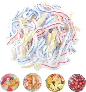 100 Pack Elastic Food Covers – Fit Bowls, Plates & Fruits for Everyday Kitchen Storage & Food Covering