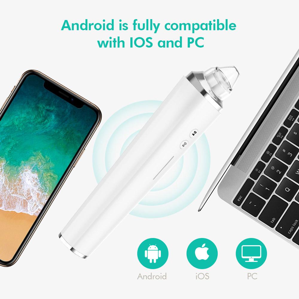 Blackhead Remover Pore Vacuum with 5MP HD Camera, 30X Magnification WiFi Visible Facial Pore Cleanser, Blackhead Remover Tools Kit for Men & Women with 6 Probes