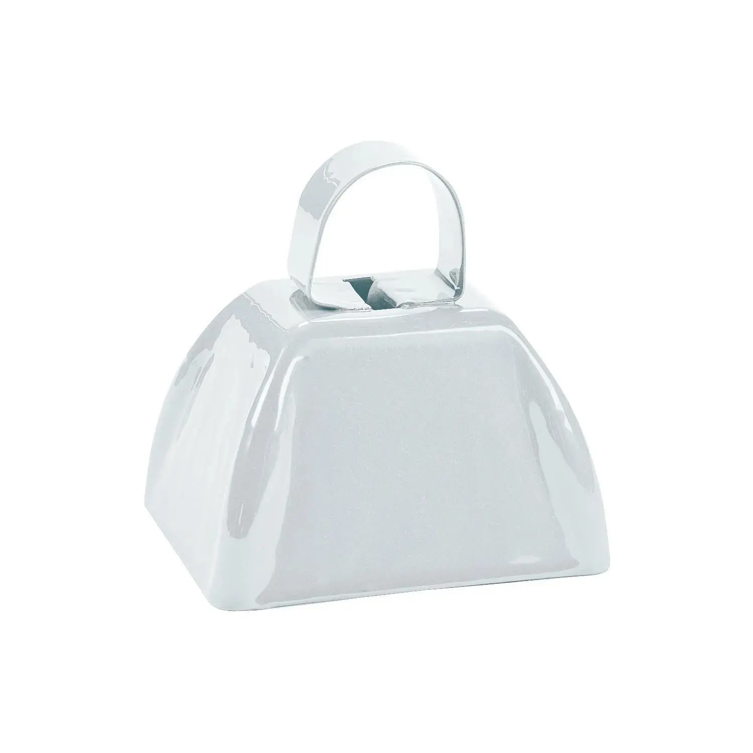 3" Bright White School Spirit Metal Cowbells - 12 Pc.