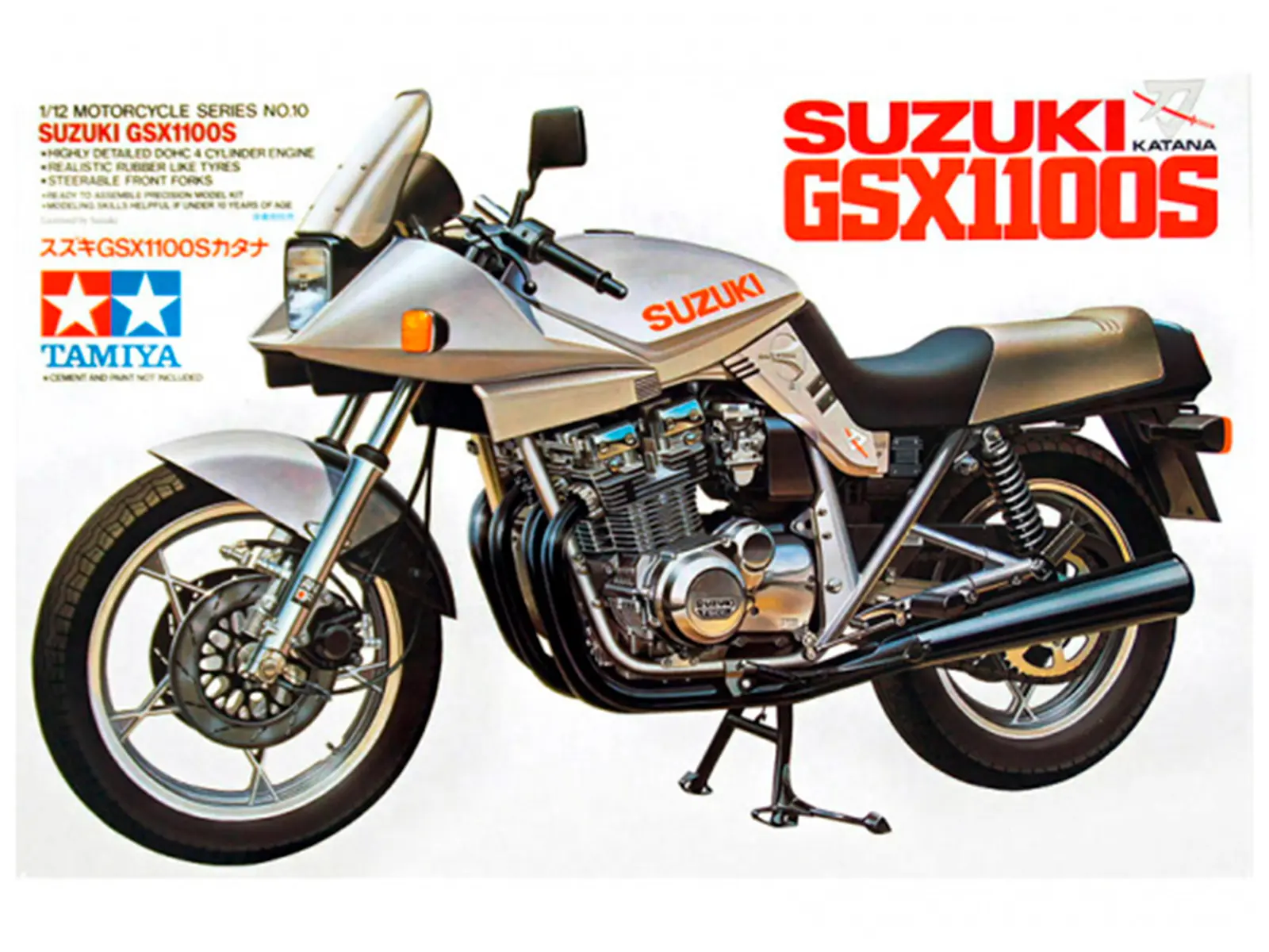 Model Kit Suzuki GSX1100S Katana Motorcycle 1/12 Scale Model by Tamiya