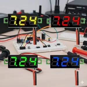 Mini DC Voltmeter 2.5-30V, 0.28" Bright LED Display. Portable Electrical Tester, Car Voltage Tester for Car Battery, Circuit Diagnosis, Power Monitoring. Essential Multimeter Tool for DIY & Professionals.