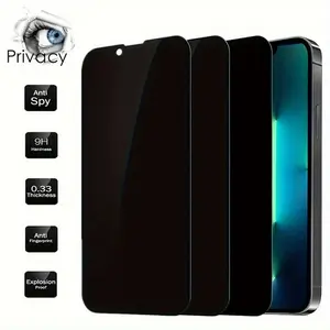 Anti Fingerprint Privacy Screen Protector with 9H Hardness and Anti-spy Tech For iPhone 17/1 7Air/17 Pro/17 Pro Max iPhone 12/11/XR/X, Tempered Glass Film For iPhone 17/1 7Air/17 Pro/17 Pro Max Scratch Protection Accessories