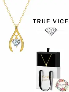 Heart Wish Delicate wishbone necklace Comes with exquisite drawer jewelry box, ideal gift for ladies on festivals and anniversaries