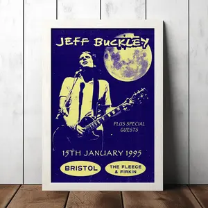 Jeff Buckley 1995 Concert Poster - Music Fan Collectibles - Vintage Music Poster - Home Decor - Wall Art
