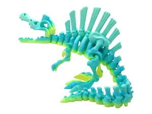 Spinosaurus Figure ~ 3D Printed Articulated ~ Flexi Dinosaur Toy ~ Desk Fidget ~ Gift ~ Flexi Factory ~ Childrens Toy Room Decor