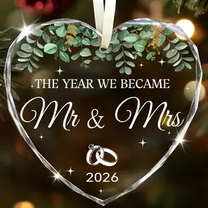 Wedding Gifts for Couples 2026, Mr and Mrs Bridal Shower Gifts His and Hers Just Married Decorations for Bride Newlywed Couple Wedding Registry Ornaments