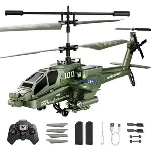 RC Helicopter, te Control Helicopter Toy for Kids, Beginners and Adults with Altitude Hold, Gyro & LED Light, 2 Batteries & USB-C Charging, Gift for Boys Ages 8-12 (Green)