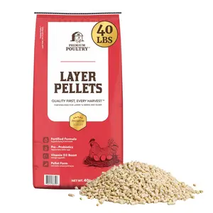 Premium Poultry Layer Pellets for Laying Hens, 16% Protein Blend Feed, 40 lb